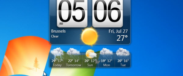 Comment installer widget de HTC horloge et les prévisions météorologiques pour Windows