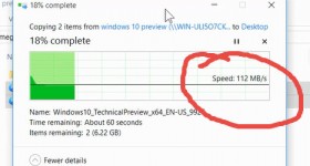 Memindahkan fail antara PC pada kelajuan yang sangat tinggi