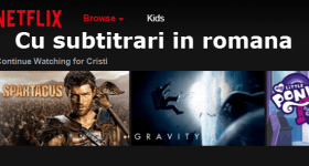Netflix in Romania with Romanian subtitles on TV