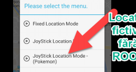 Pokemon GO falzifikace umístění joystick bez kořene