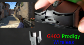Logitech Wireless Prodigy examen G403, headshots sans fil
