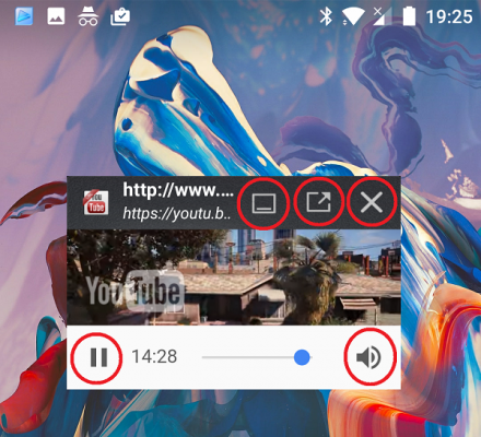 Mendengarkan musik di YouTube Android layar ponsel off dan blocat4