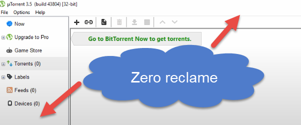 Blocarea sau dezactivarea reclamelor din uTorrent