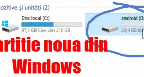 Vytvořte nový oddíl na disku systému Windows