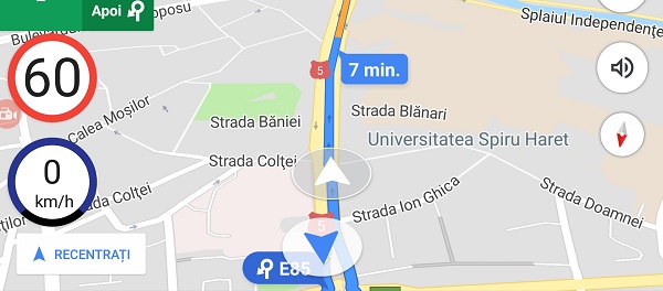 Limitador de velocidade do telefone para o Google Maps