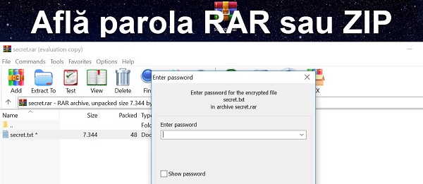 Как да намерите паролата за RAR или ZIP пароли