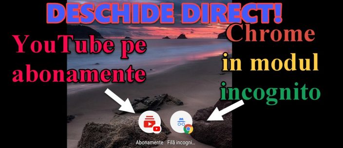 Starten Sie Chrome direkt in Incognito und Youtube direkt in Abonnements