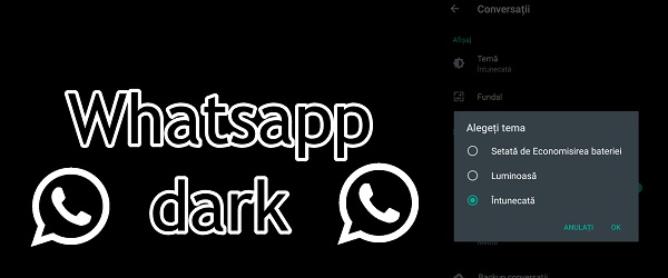 „Whatsapp“ juoda tema