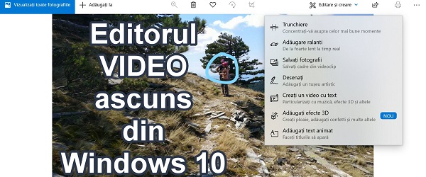 Windows 10'da gizli video düzenleyici