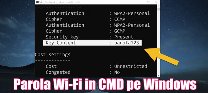 Команда відображає паролі Wi-Fi у CMD