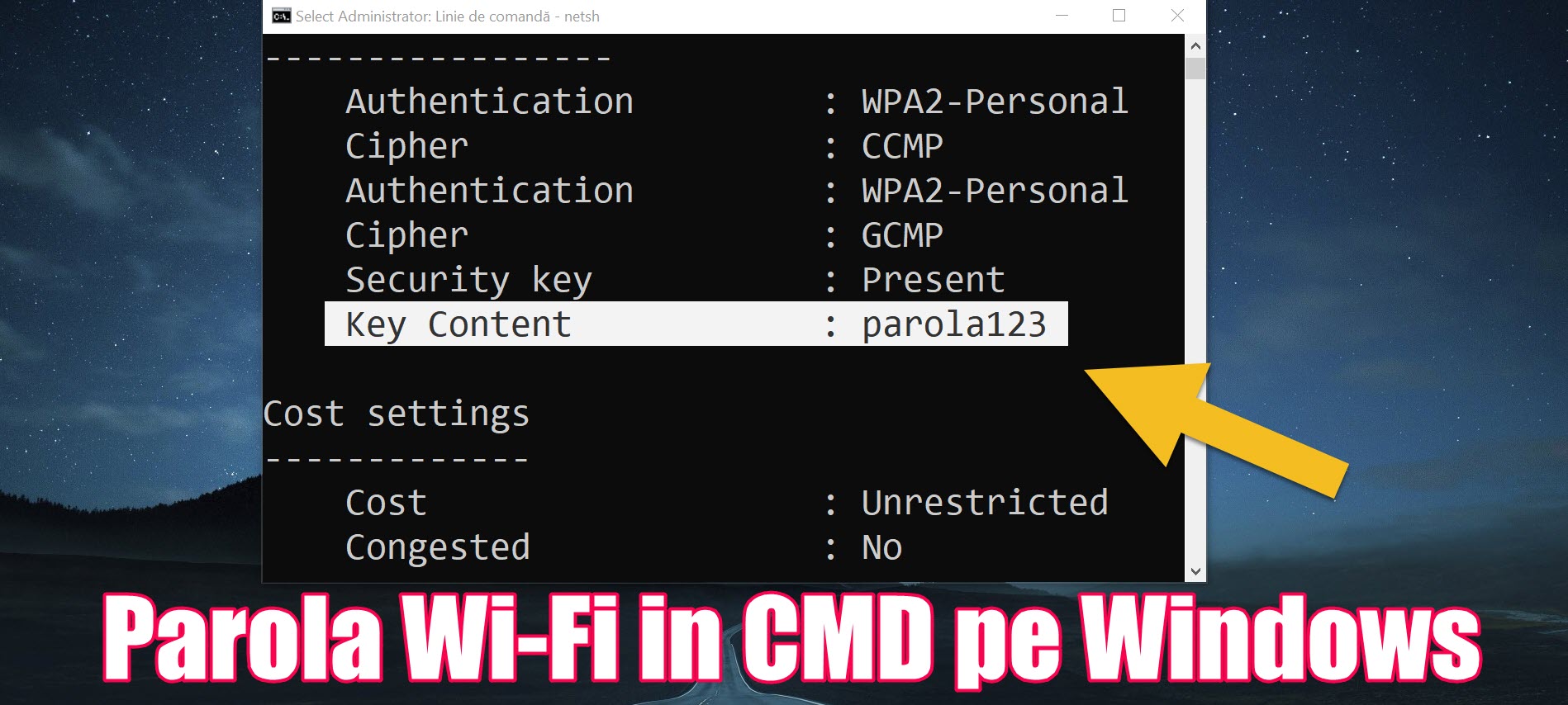 Patch if Empire Comanda afisare parole wi-fi in CMD - pe orice Windows