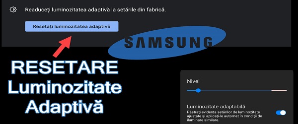 Ponastavite algoritem prilagodljive svetlosti na Samsung