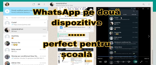 Folosire cont WhatsApp simultan pe doua dispozitive