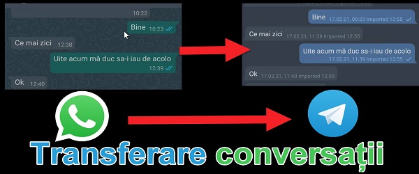 Mutare conversații din WhatsApp pe Telegram