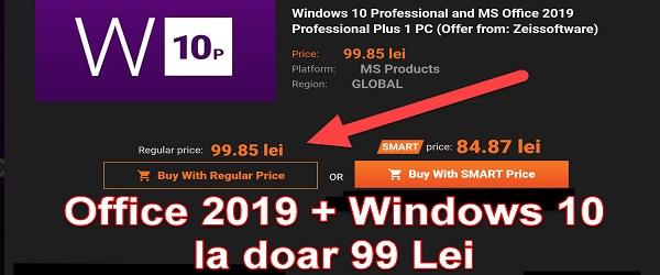 Aktivácia systému Windows a Office telefónom - obe za 99 lei