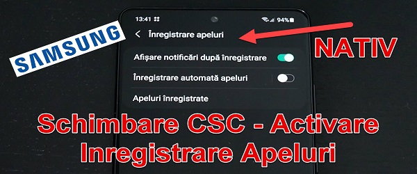 Samsung native samtalsinspelning ändra CSC