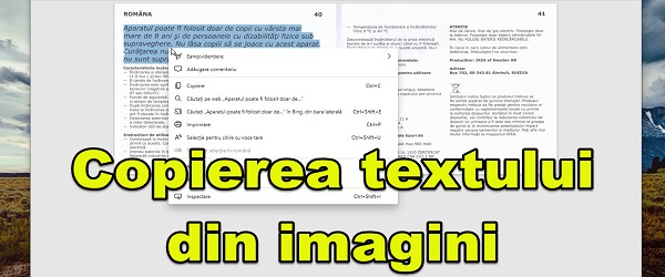 Copying text from images and scans in Romanian with OCR