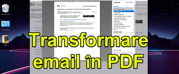 Cum salvezi un email ca PDF