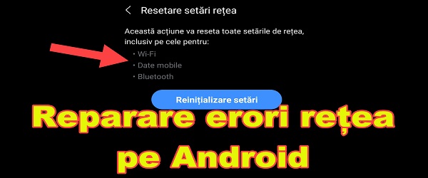 إعادة ضبط إعدادات الشبكة على Android