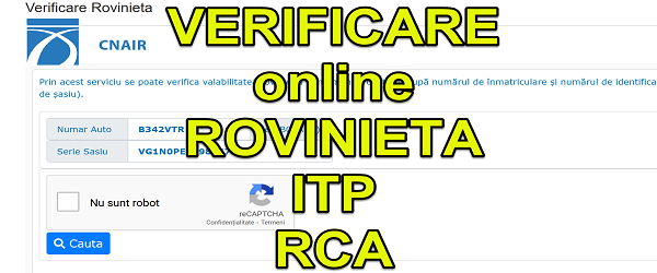 Consulta online ROVINIETA ITP y RCA