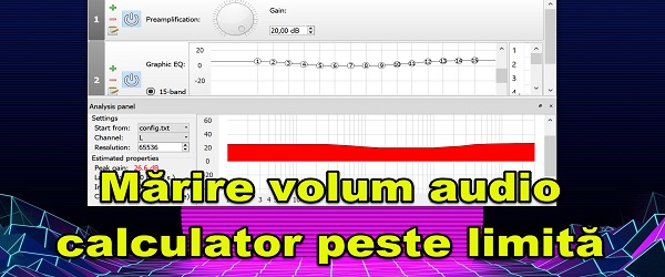 Mărire volum audio calculator peste limită