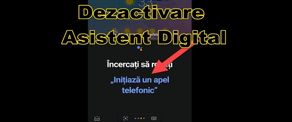 Dezactivarea asistentului la glisarea din colț