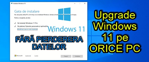 Using a computer arrival terrorism UPGRADE Windows 11 pe ORICE PC - de la 10, fără pierderea datelor