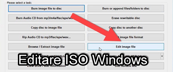Uredite vodič za uređivanje Windows ISO slike