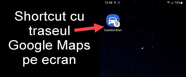 Lagre Google Maps-ruter på skjermen