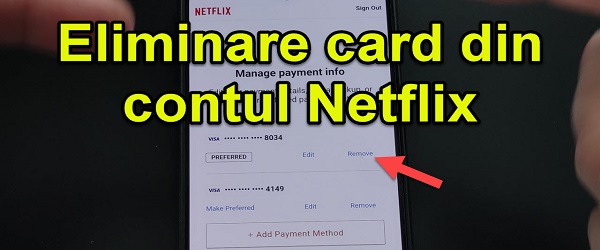 Izdzēsiet bankas karti no sava Netflix konta