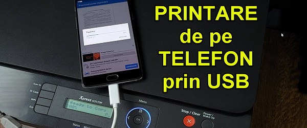 Aplicación de impresión de teléfono USB