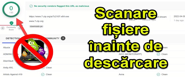 Scanează fișierele înainte să le descarci