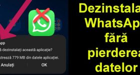 WhatsApp dezactivare dezinstalare fără pierderea datelor