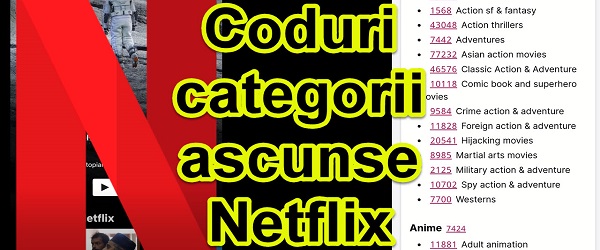 Kode s skritimi kategorijami na Netflixu