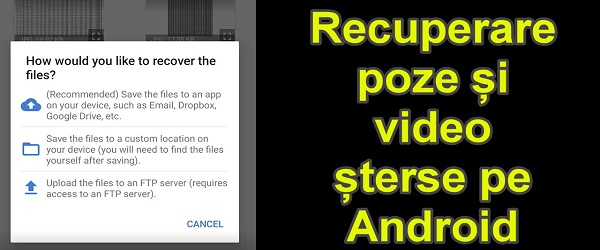 Obnovte smazané fotografie a videa Android