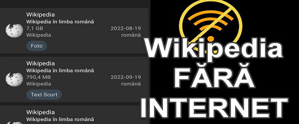 Wikipedia brez povezave brez interneta s Kiwixom