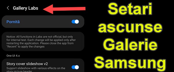 Galerie Labs Skrytá nastavení galerie Samsung