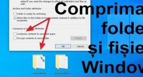 Comprimare foldere pentru economie spațiu Windows