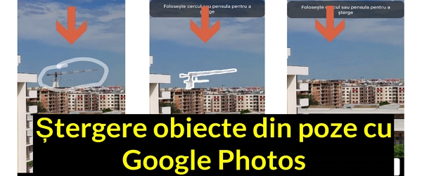Ștergere obiectelor din poze Google Photos