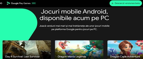 Google Play Games-app voor pc