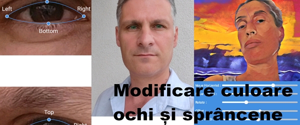 Modificare culoare ochi sprâncene în poze