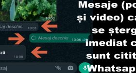 Poze video cu afișare unică Whatsapp