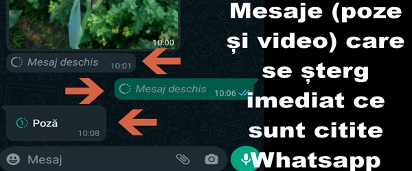 Poze video cu afișare unică Whatsapp