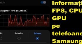 Informações de CPU GPU FPS em telefones Samsung