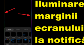 Edge screen lighting for notifications