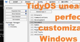 TidyOS unealtă genială de customizare Windows