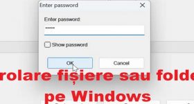 Parolare foldere sau fișiere pe Windows