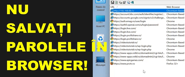 NU salvați niciodată parolele în browser
