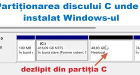 Particionar el disco con Windows en él