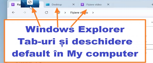 Вкладки и проводник «Мой компьютер» по умолчанию в Windows